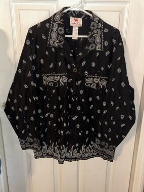 Quacker Factory Women’s Bandana Print Jacket